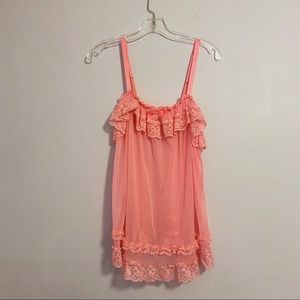 Victoria’s Secret Pink Sheer Baby Doll Top